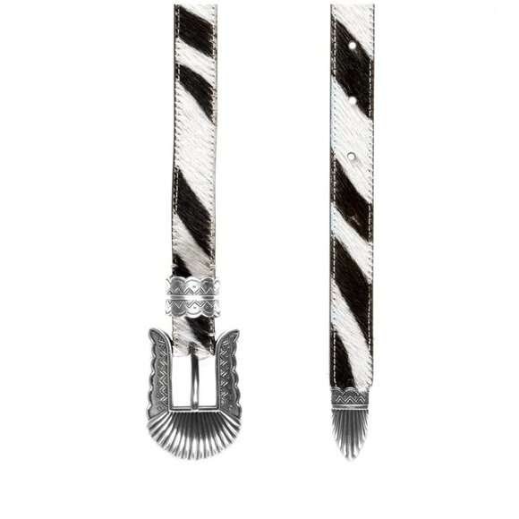 Kate Cate Thin Kim Pony Belt in 70 New with Box Womens Leather fur - Picture 8 of 8